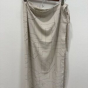 Beige Geometric Midi Skirt - H&M